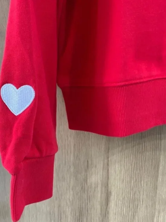 Parke bright red Valentine's Day crew neck sweatshirt - Picture 3 of 3